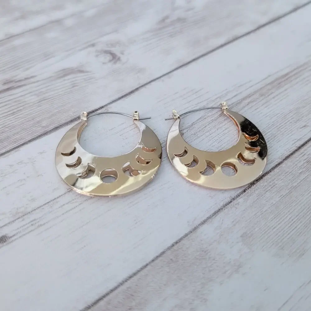 Stylish Gold Tone Dangle Earrings For Pierced Ears